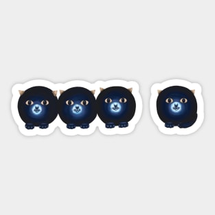 Cute Blackcurrant Kitties Sticker